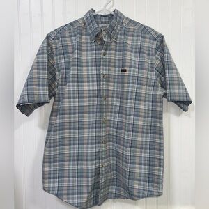 Carhartt Cotton Plaid Button Up Short Sleeve Mens M Relaxed Fit Shirt *READ*